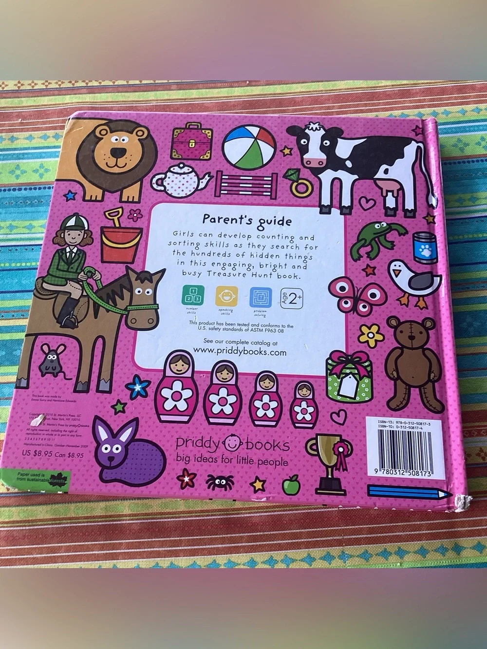 Treasure Hunt for Girls - Search & Count Activity Book - copyright 2010